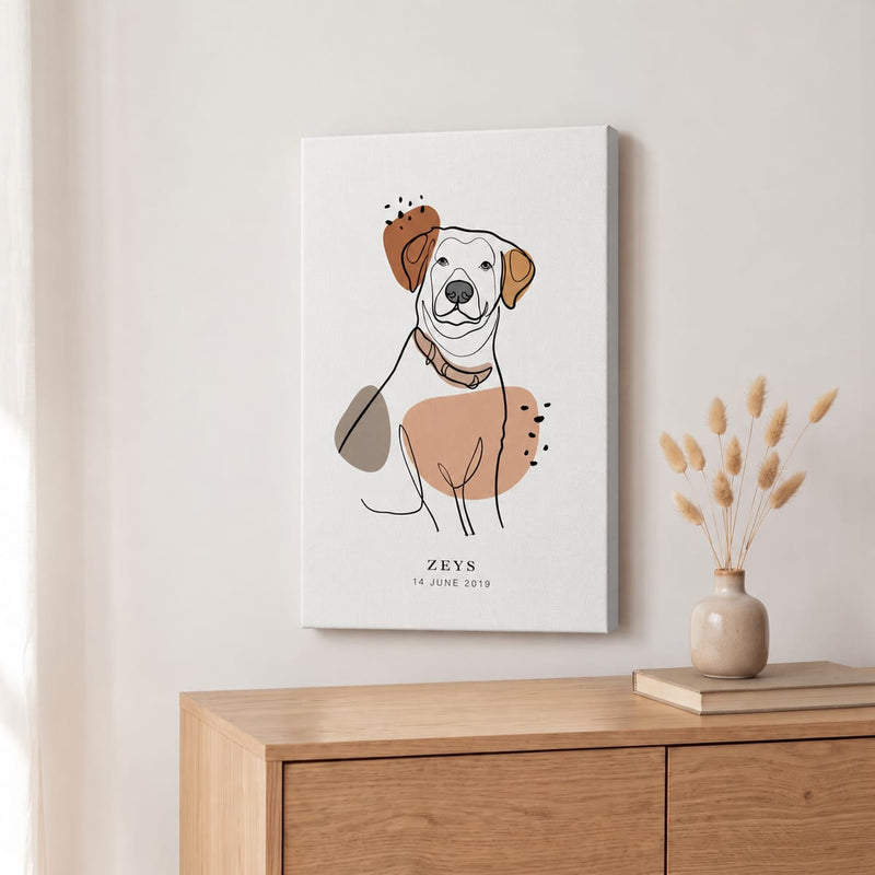 Canvas, met een Waterverf portret