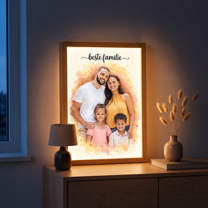 Lichtgevende lijst, met een Waterverf portret