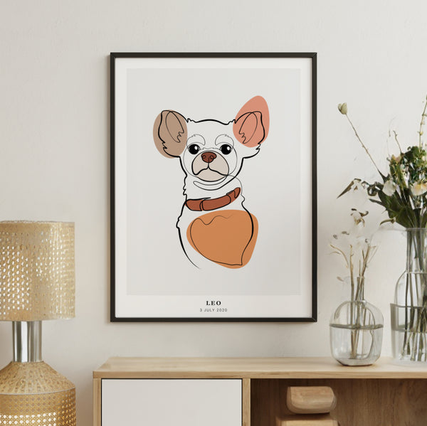 PetsPortrait Line Art Huisdieren Portret