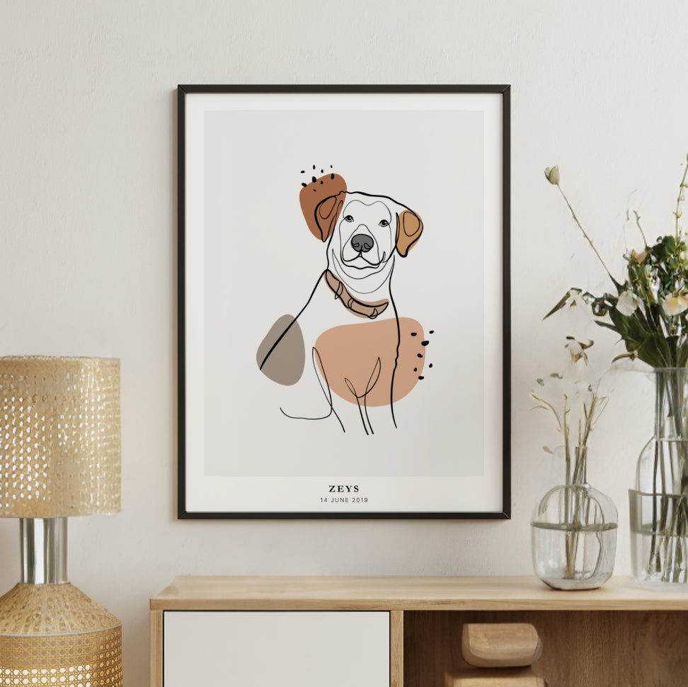PetsPortrait Line Art Huisdieren Portret
