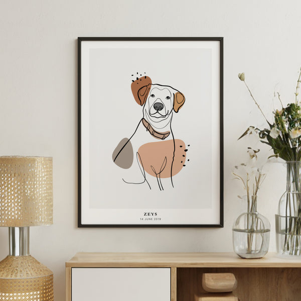 PetsPortrait Line Art Huisdieren Portret