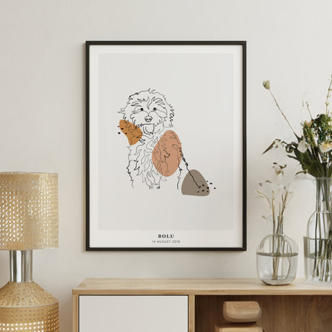 PetsPortrait Line Art Huisdieren Portret