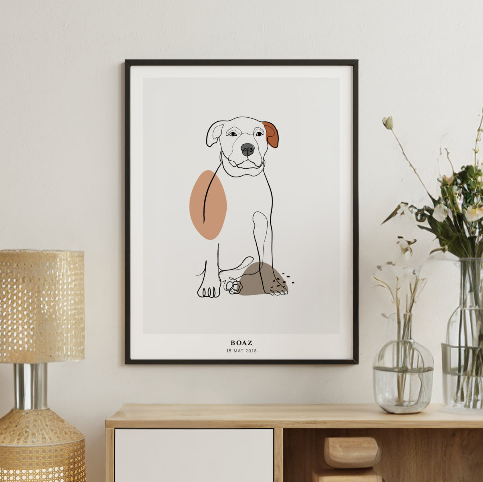PetsPortrait Line Art Huisdieren Portret