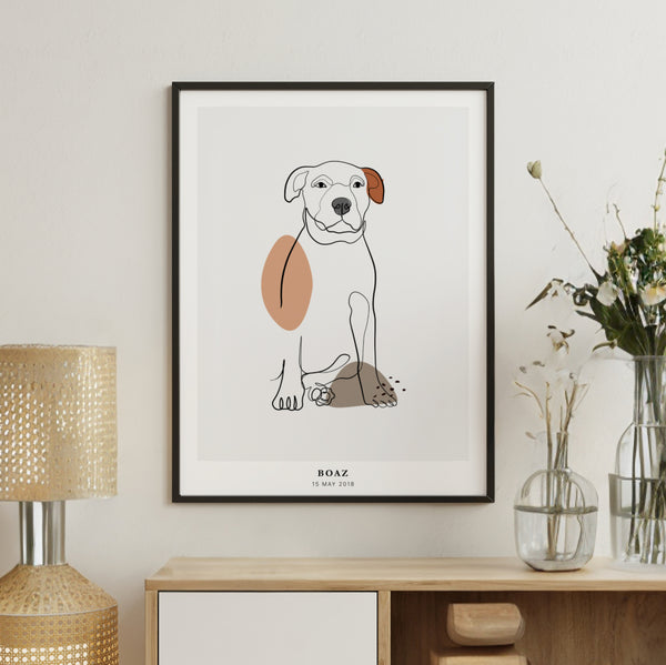 PetsPortrait Line Art Huisdieren Portret