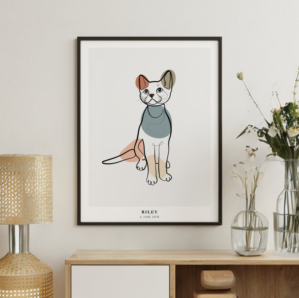 PetsPortrait Line Art Huisdieren Portret