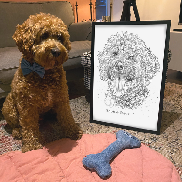PetsPortrait Scribble Huisdieren Portret