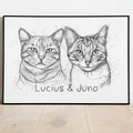 PetsPortrait Scribble Huisdieren Portret