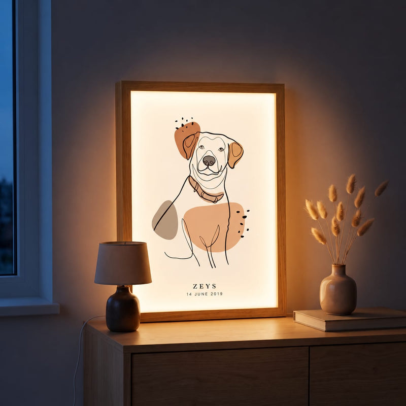 Lichtgevende lijst, met een Waterverf portret